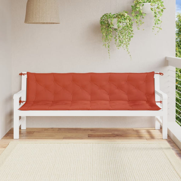 Gartenbank Auflagen Rot 2er Set 200x50 cm