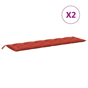 Gartenbank Auflagen Rot 2er Set 200x50 cm