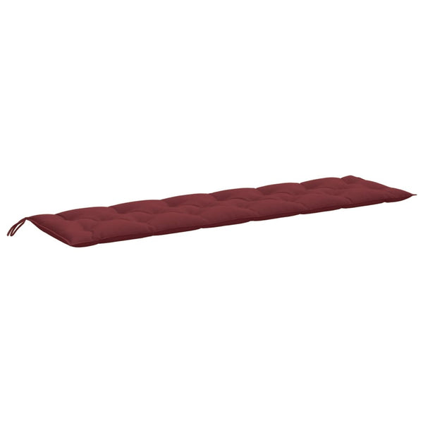 vidaXL Coussins de banc de jardin 2 pcs Mélange rouge bordeaux 200x50x7 cm Tissu