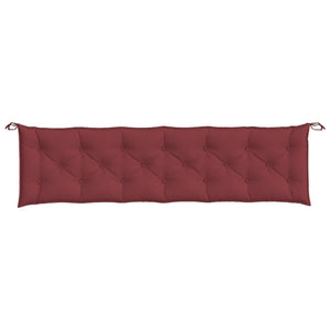 vidaXL Coussins de banc de jardin 2 pcs Mélange rouge bordeaux 200x50x7 cm Tissu