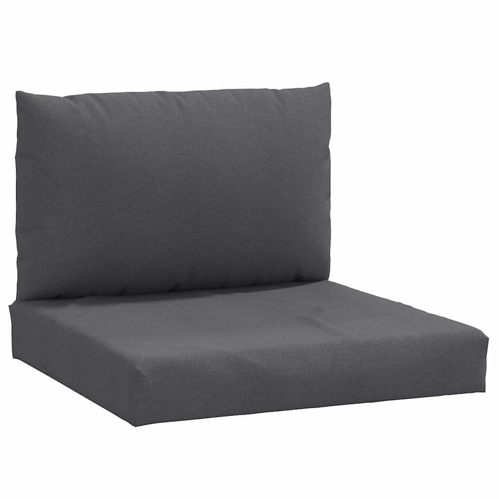 Anthrazit Palettenkissen 2er Set Melange Stoff