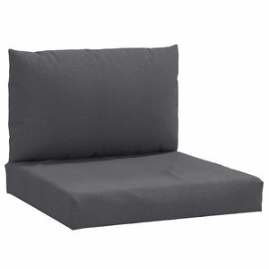 Anthrazit Palettenkissen 2er Set Melange Stoff