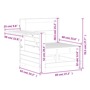 Gartensofa Douglasie mit Beistelltisch