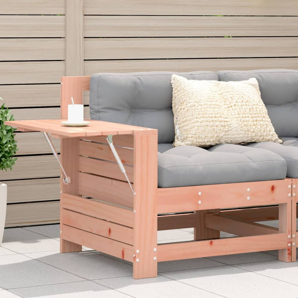 vidaXL Garden Sofa with Armrest and Side Table Solid Douglas Fir Wood