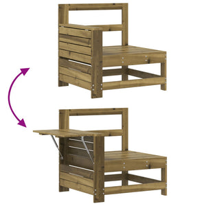 Gartensofa Kiefer mit Beistelltisch