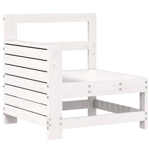 vidaXL Canapé de jardin avec accoudoirs blanc 69x62x70,5 cm pin massif