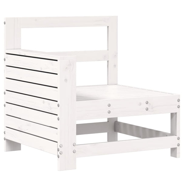 vidaXL Canapé de jardin avec accoudoirs blanc 69x62x70,5 cm pin massif