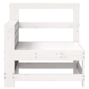 vidaXL Canapé de jardin avec accoudoirs blanc 69x62x70,5 cm pin massif