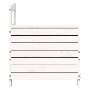 vidaXL Canapé de jardin avec accoudoirs blanc 69x62x70,5 cm pin massif