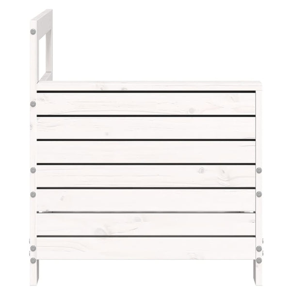vidaXL Canapé de jardin avec accoudoirs blanc 69x62x70,5 cm pin massif