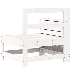 vidaXL Canapé de jardin avec accoudoirs blanc 69x62x70,5 cm pin massif