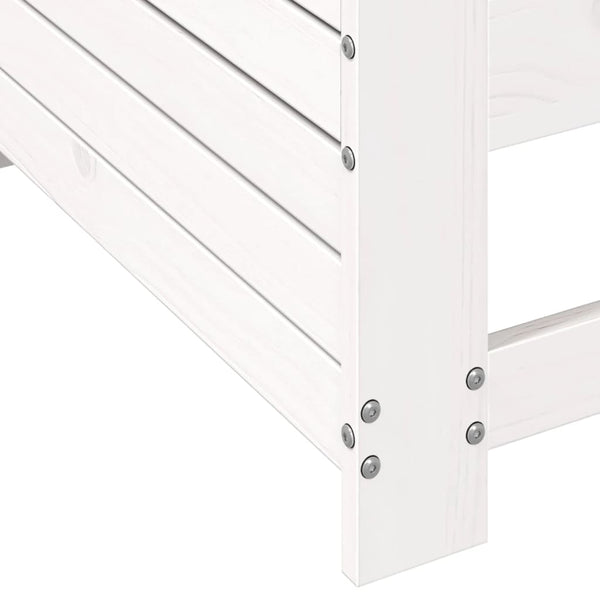 vidaXL Canapé de jardin avec accoudoirs blanc 69x62x70,5 cm pin massif