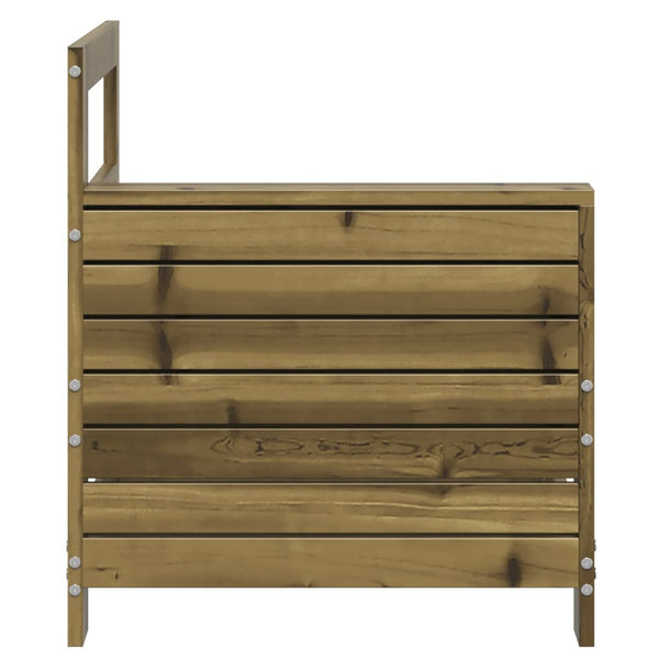 Gartensofa mit Armlehne aus Kiefernholz
