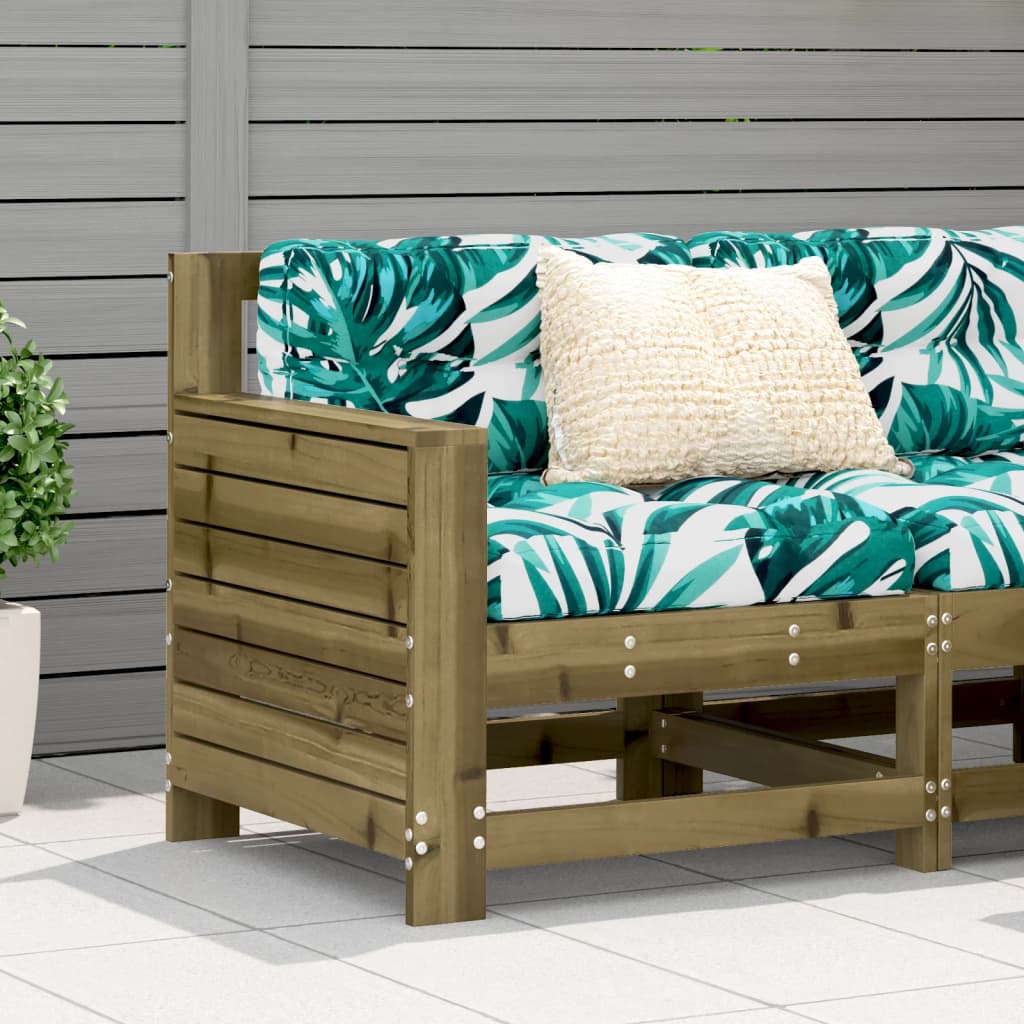 Gartensofa mit Armlehne aus Kiefernholz
