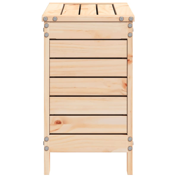Gartenhocker Kiefer Massivholz 62x31,5x52 cm