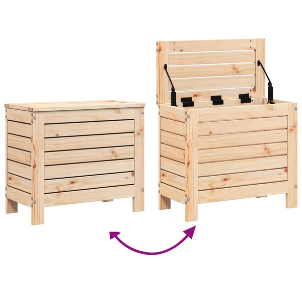 Gartenhocker Kiefer Massivholz 62x31,5x52 cm