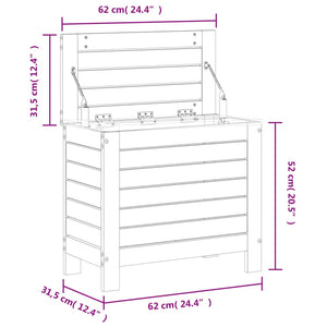 Gartenhocker Kiefer Massivholz 62x31,5x52 cm