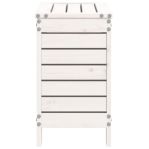 Gartenhocker Weiß Kiefer Massivholz