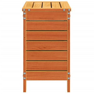 Gartenhocker Wachsbraun Kiefer Massivholz
