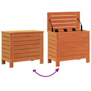 Gartenhocker Wachsbraun Kiefer Massivholz