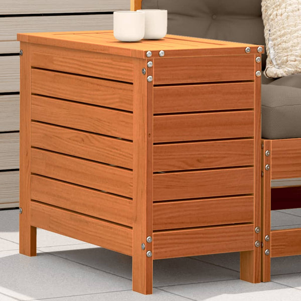 Gartenhocker Wachsbraun Kiefer Massivholz