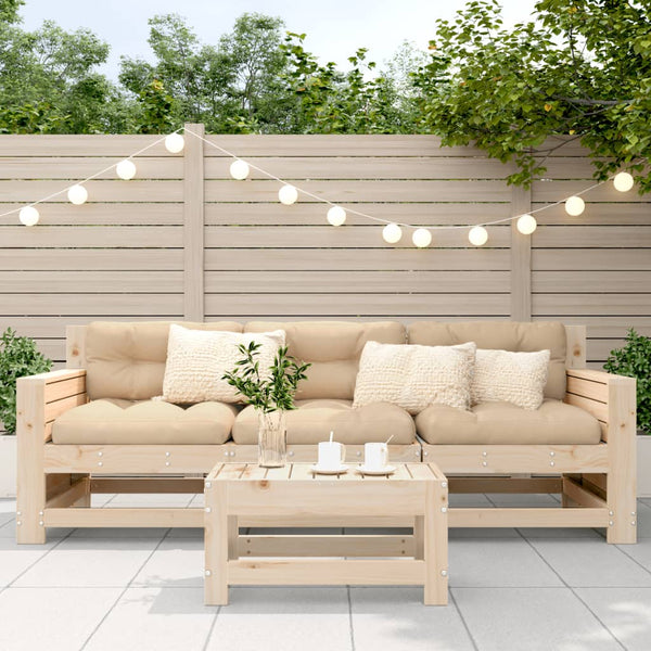 Gartenhocker Kiefer Massivholz 62x30x32 cm