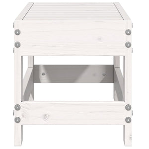 Gartenhocker Weiß Massivholz Kiefer 62x30x32cm