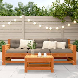 Gartenhocker Wachsbraun Kiefer Massivholz 62cm