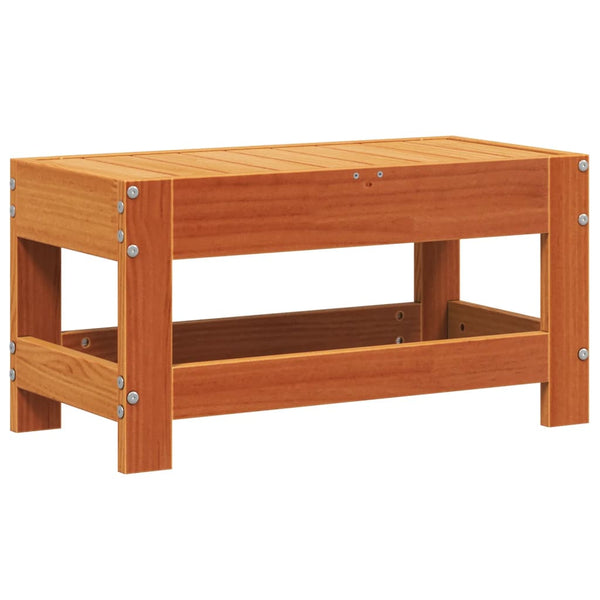 Gartenhocker Wachsbraun Kiefer Massivholz 62cm