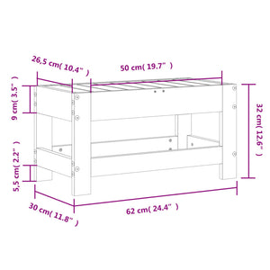 Gartenhocker Douglasie 62x30x32 cm