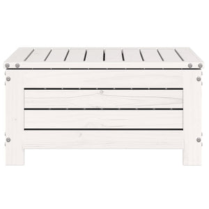 Gartenhocker Weiß Kiefer Massivholz 62x63,5 cm