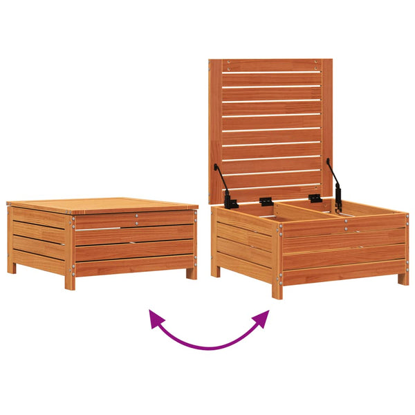 Gartenhocker Kiefer Massivholz Wachsbraun
