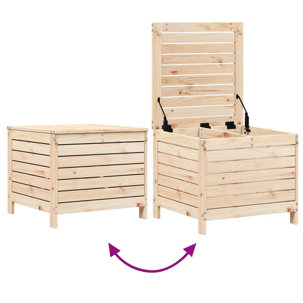 Gartenhocker Kiefer Massivholz 62x63,5 cm