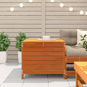 Gartenhocker Kiefer Massivholz Wachsbraun