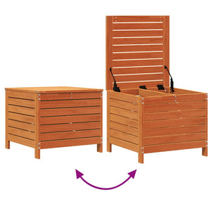 Gartenhocker Kiefer Massivholz Wachsbraun