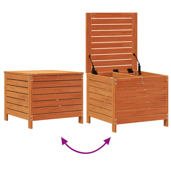 Gartenhocker Kiefer Massivholz Wachsbraun