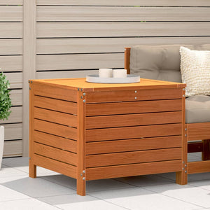 Gartenhocker Kiefer Massivholz Wachsbraun