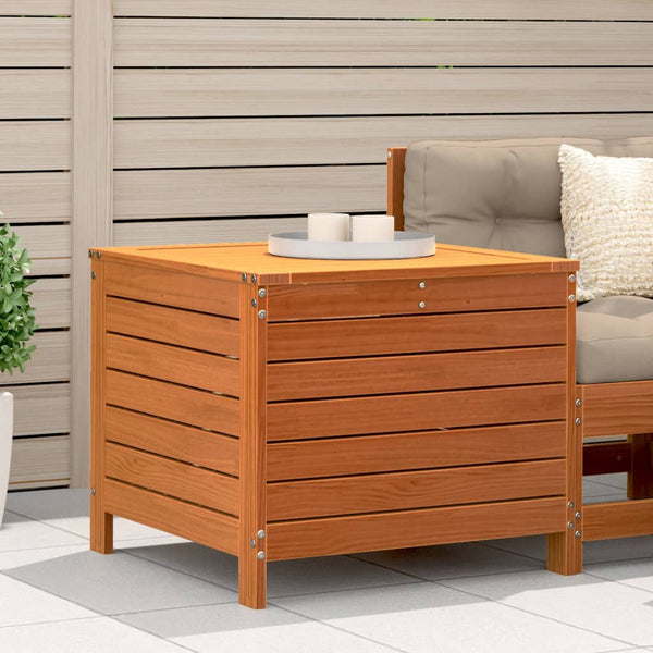 Gartenhocker Kiefer Massivholz Wachsbraun