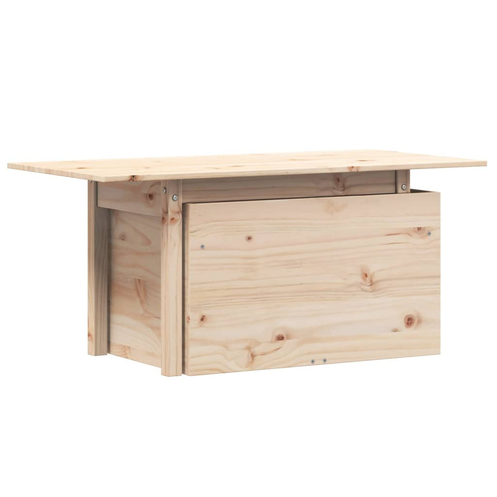 Massivholz Gartentisch Kiefer 100x50 cm