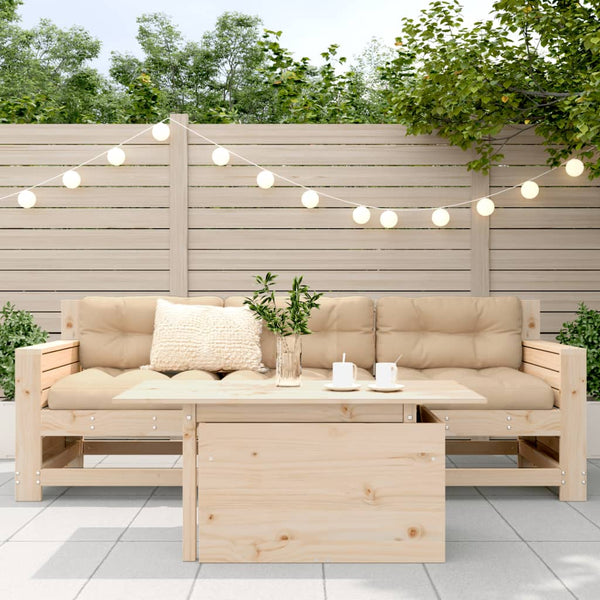 Massivholz Gartentisch Kiefer 100x50 cm