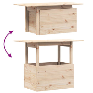 Massivholz Gartentisch Kiefer 100x50 cm