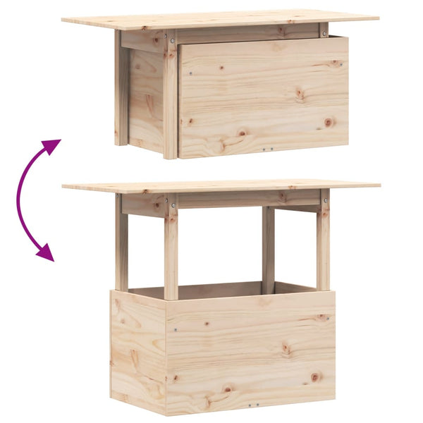 Massivholz Gartentisch Kiefer 100x50 cm