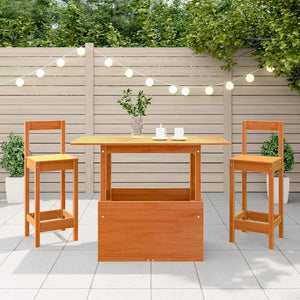 Gartentisch Kiefer Massivholz Wachsbraun 100x50 cm