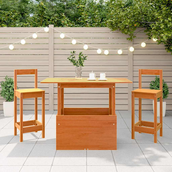 Gartentisch Kiefer Massivholz Wachsbraun 100x50 cm