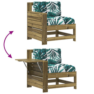 Gartensofa Kiefer Imprägniert mit Kissen