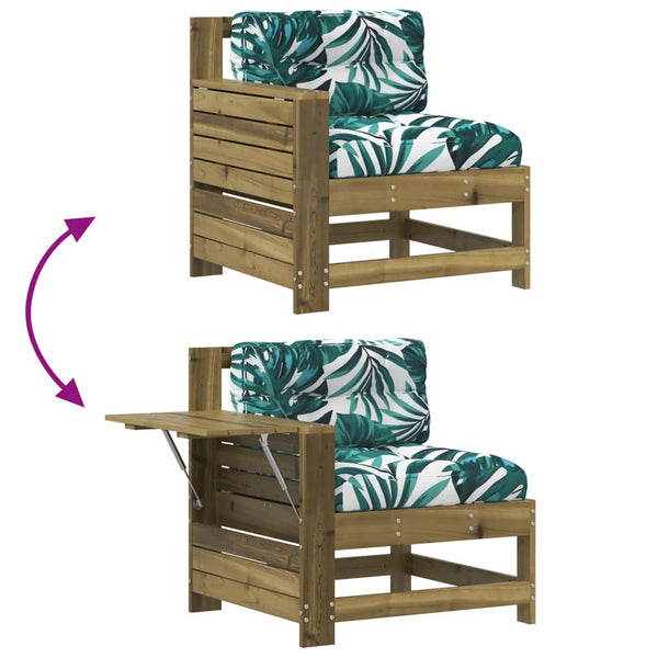 Gartensofa Kiefer Imprägniert mit Kissen