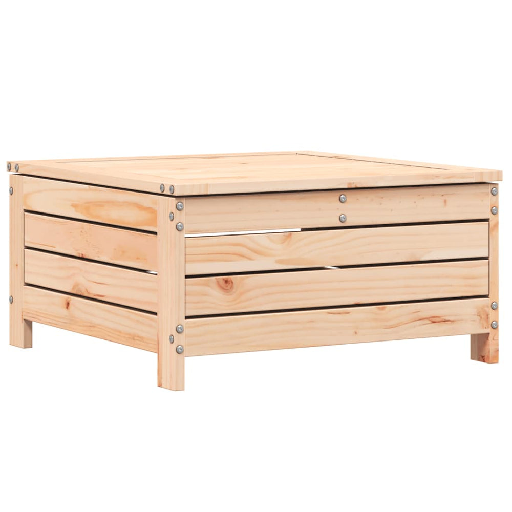 Gartenhocker Kiefer Massivholz mit Kissen