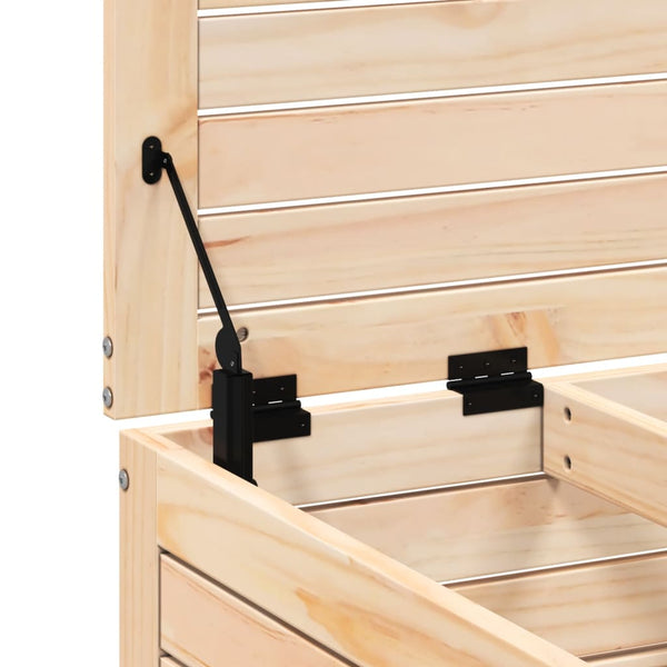 Gartenhocker Kiefer Massivholz mit Kissen