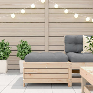 Gartenhocker Kiefer Massivholz mit Kissen