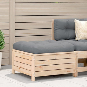 Gartenhocker Kiefer Massivholz mit Kissen